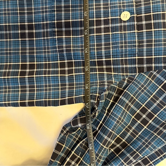 Todd Snyder - Men’s Blue Plaid Button Down Shirt - Picture 7 of 9